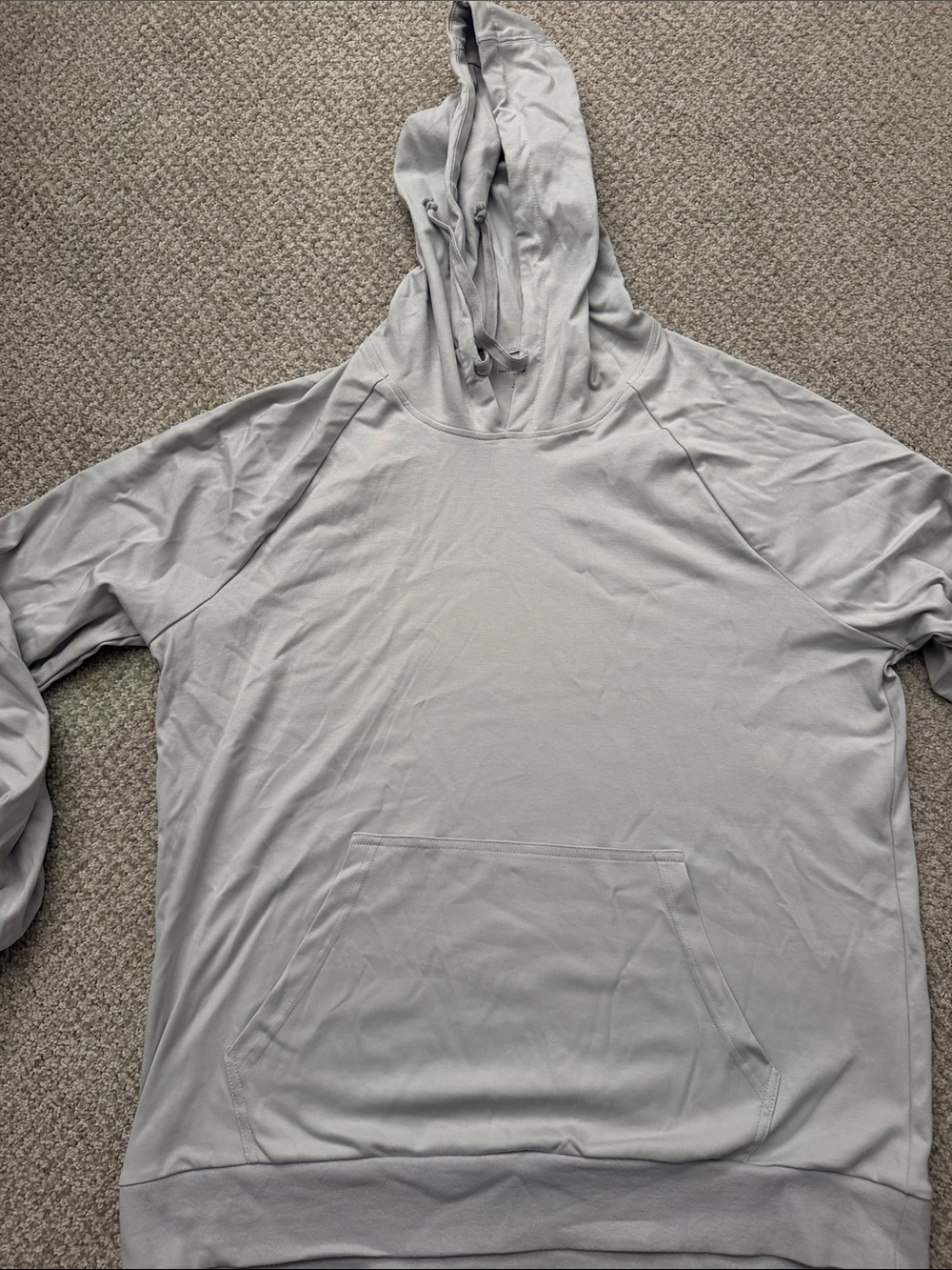 Light Gray Saks Fifth Avenue Pullover Hoodie - Minimal Casual Sweatshirt